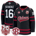 Baz Schuehle Jersey #16 Alabama Crimson 2025-26 20th Patch Stitched