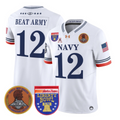 Beat Army Jersey #12 Navy Midshipmen 250th 2026 Liberty Bowl Stitched White