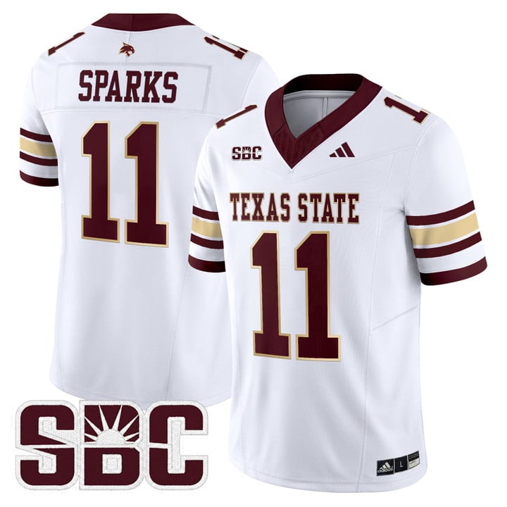 Beau Sparks Jersey #11 Texas State Bobcats 2025 Limited Stitched