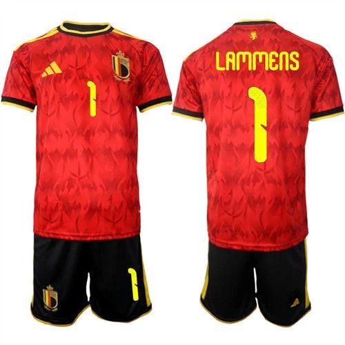 Belgium #1 LAMMENS Jersey National Team x World Cup 2026 Home Red On Field Soccer