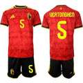 Belgium #5 UEATONGHEN Jersey National Team x World Cup 2026 Home Red On Field Soccer