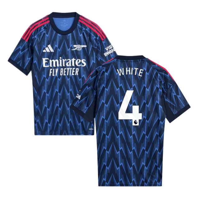 Ben White #4 Arsenal 2025-26 Away Men Jersey – Blue