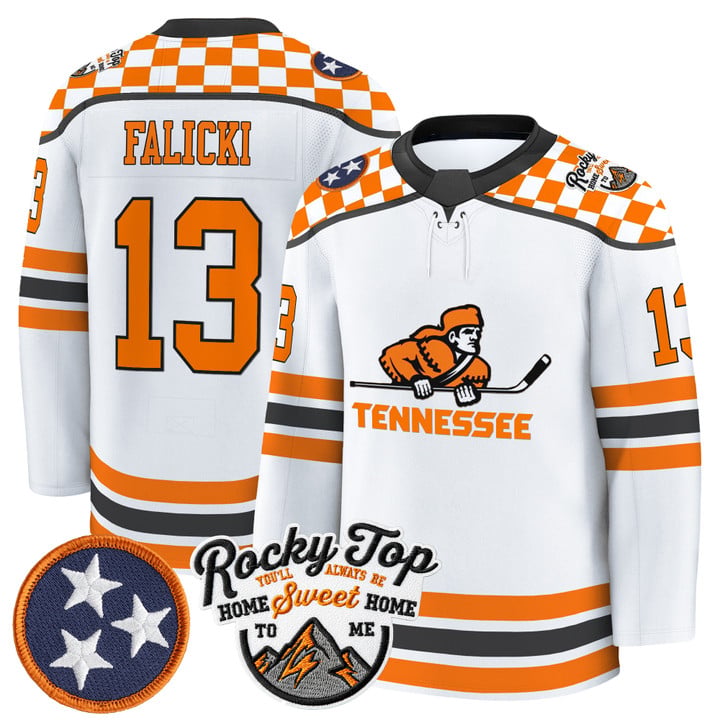 Ben Falicki Jersey #13 Tennessee Volunteers 2025-26 Premium Stitched