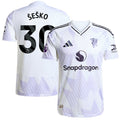 Benjamin Sesko #30 Manchester United Away 2025-26 Match Jersey – White