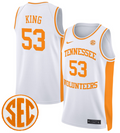 Bernard King Jersey #53 Tennessee Vols 2024 Swingman Basketball White