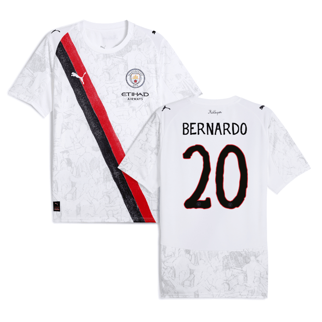 Bernardo Silva 20 Manchester City 2025-26 Match Jersey – White