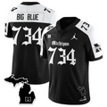 Big Blue Jersey #734 Michigan Wolverines Gothic Vapor Limited Stitched