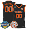 Custom Texas Longhorns Jersey 2025 Sec Final Four Patch Stitched Black