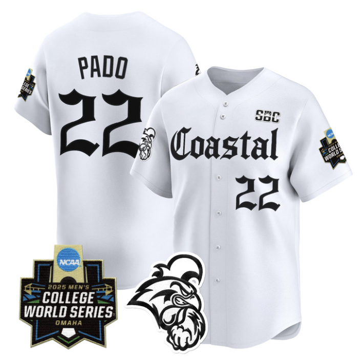 Blagen Pado Jersey #22 Coastal Carolina 2025 World Series Gothic Edition