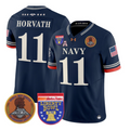 Blake Horvath Jersey #11 Navy Midshipmen 250th 2026 Liberty Bowl Stitched Navy