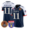 Blake Horvath Jersey #11 Navy Midshipmen 250th 2026 Liberty Bowl Stitched Navy Alternate