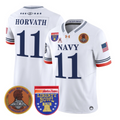 Blake Horvath Jersey #11 Navy Midshipmen 250th 2026 Liberty Bowl Stitched White