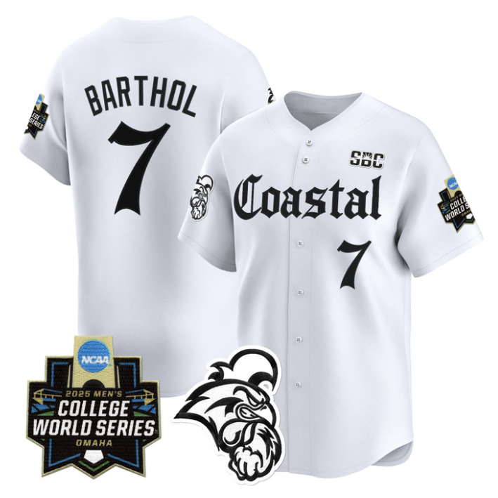 Blake Barthol Jersey #7 Coastal Carolina 2025 World Series Gothic Edition
