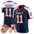 Blake Horvath Jersey #11 Navy Midshipmen Vapor USMC Premier Stitched