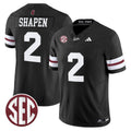 Blake Shapen Jersey #2 Mississippi State Bulldogs Dark Mode Stitched