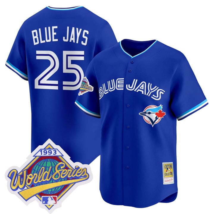 Blue Jays Jersey #25 Toronto Blue Jays 1993 World Series Throwback