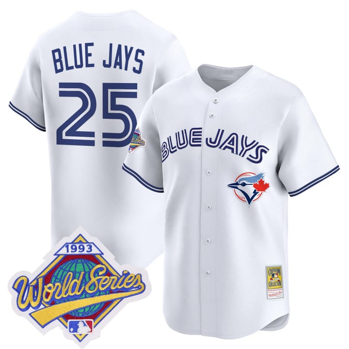 Blue Jays Jersey #25 Toronto Blue Jays 1993 World Series Throwback