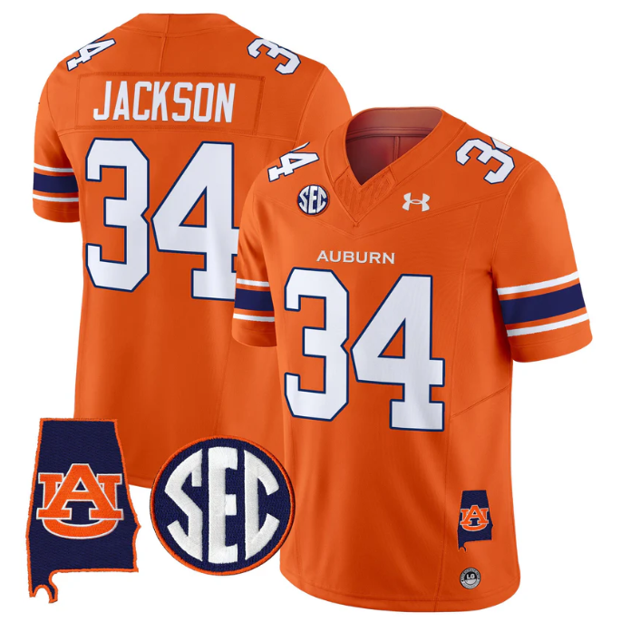 Bo Jackson Jersey #34 Auburn Tigers 2025 Alabama Patch Stitched