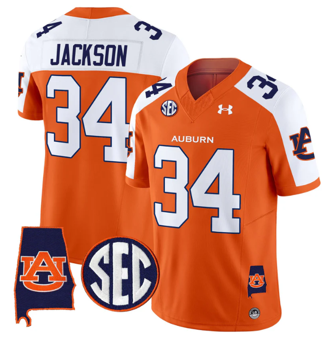 Bo Jackson Jersey #34 Auburn Tigers 2025 Alabama Patch Stitched