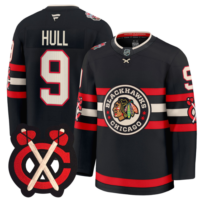 Bobby Hull Jersey #9 Chicago Blackhawks Premium All Stitched