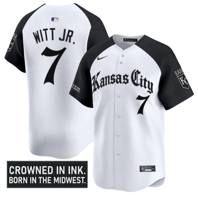 Bobby Witt Jr Jersey #7 Kansas City Royals Gothic Crown Edition Vapor Stitched