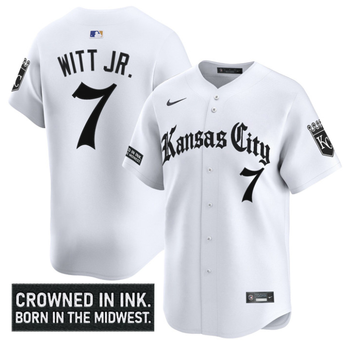 Bobby Witt Jr Jersey #7 Kansas City Royals Gothic Crown Edition Vapor Stitched