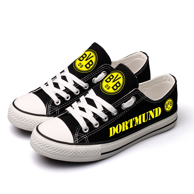 Borussia Dortmund Low Top Canvas Sport Sneakers Shoes For Men Women Fans
