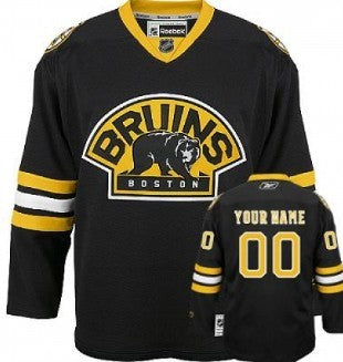 Boston Bruins Customized Black Third Jersey Stitched