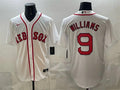 Boston Red Sox #9 Ted Williams White Cool Base Stitched Baseball Jersey