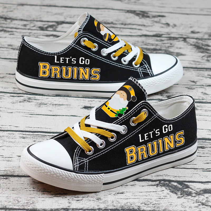 Boston Bruins Low Top Canvas Sport Sneakers Shoes For Men Women Fans