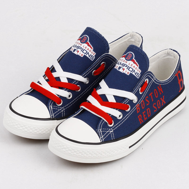 Boston Red Sox Limited Print Low Top Canvas Shoes Sport Sneakers For Men Women Fans