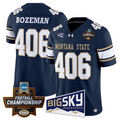 Bozeman Jersey #406 Montana State Bobcats 2026 Football Championship Navy
