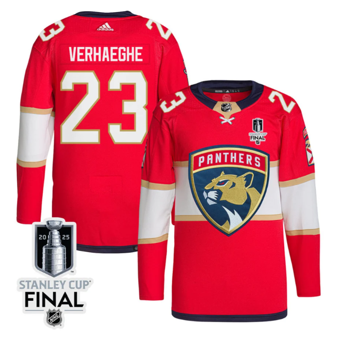 Brad Marchand 63 Florida Panthers 2025 STANLEY CUP Final Patch Home Men Jersey Red