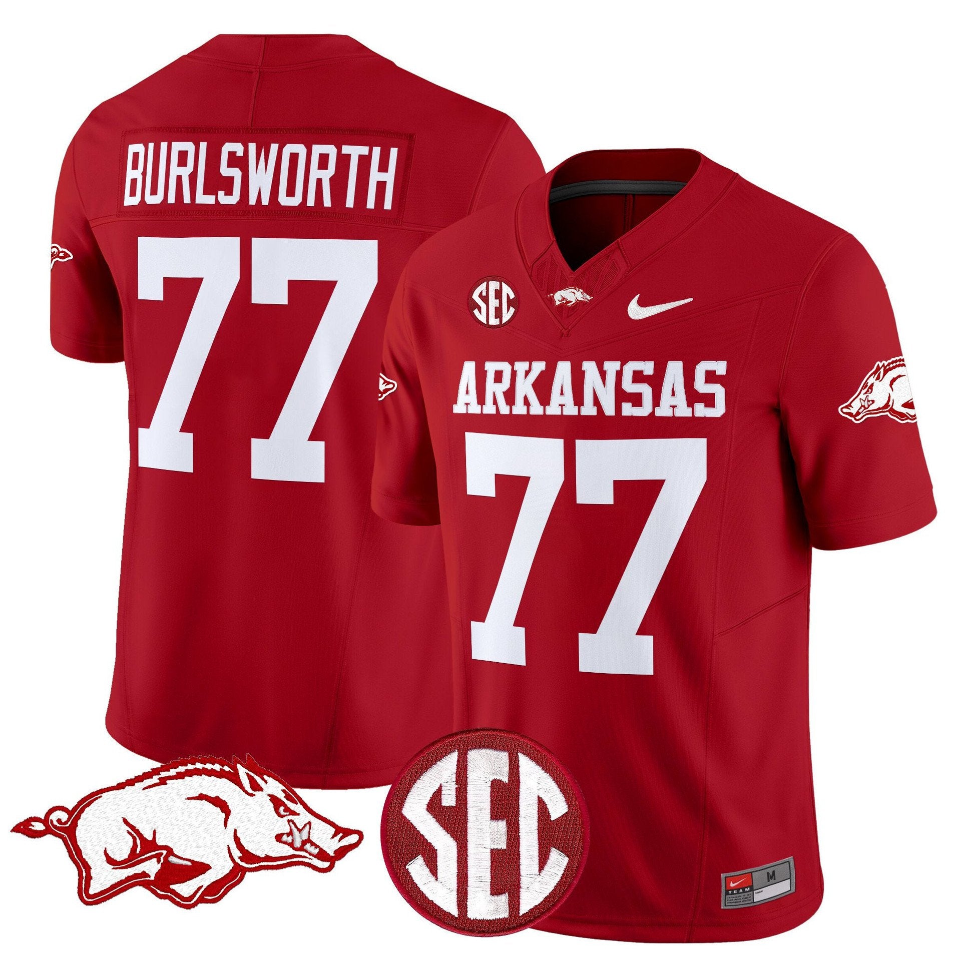 Brandon Burlsworth Jersey #77 Arkansas Razorbacks Limited Stitched