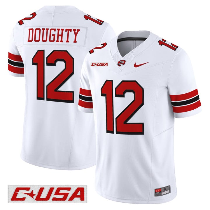 Brandon Doughty Jersey #12 Western Kentucky Hilltoppers 2025 Stitched