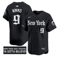Brandon Nimmo Jersey #9 New York Mets Gothic Borough Edition Stitched