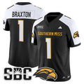 Braylon Braxton Jersey #1  Southern Miss Golden Eagles 2025 Vapor Limited Stitched