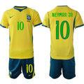 Brazil #10 NEYMAR JR Jersey National Team x World Cup 2026 Home On Field Soccer