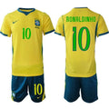 Brazil #10 RONALDINHO Jersey National Team x World Cup 2026 Home On Field Soccer