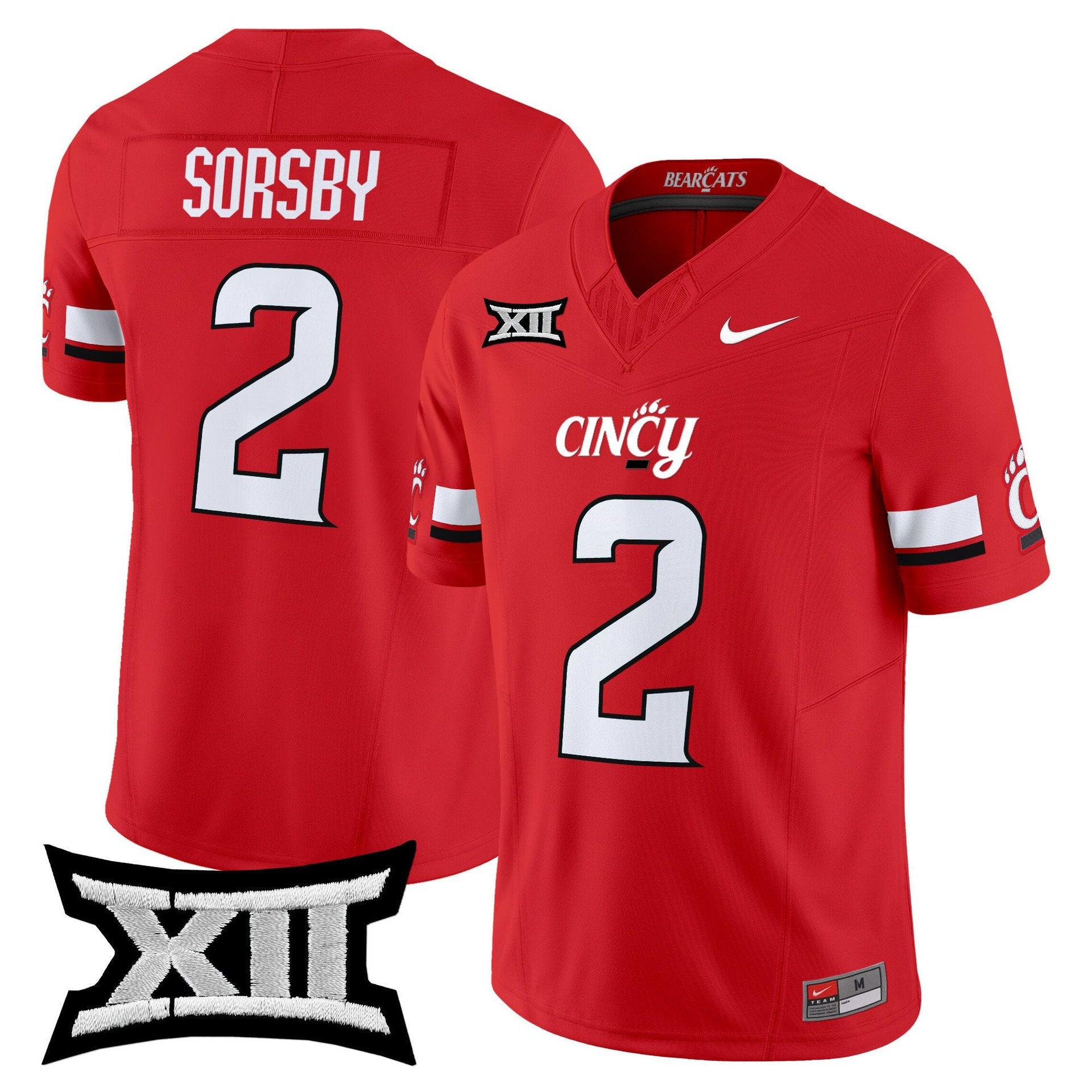 Brendan Sorsby Jersey #2 Cincinnati Bearcats 2025 Vapor Limited Stitched