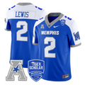 Brendon Lewis Jersey #2 Memphis Tigers 2025 Vapor Limited Stitched Royal Alter