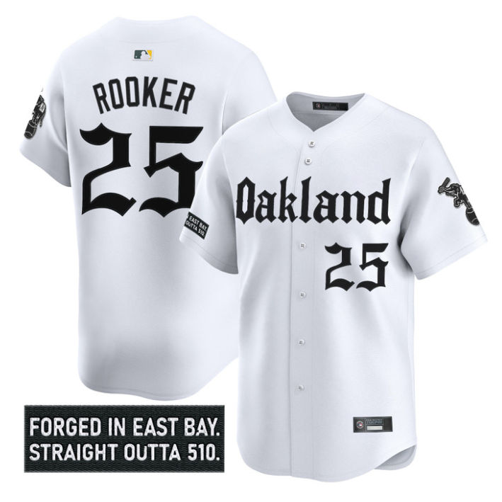 Brent Rooker Jersey #25 Oakland Athletics Gothic East Bay Edition Stitched