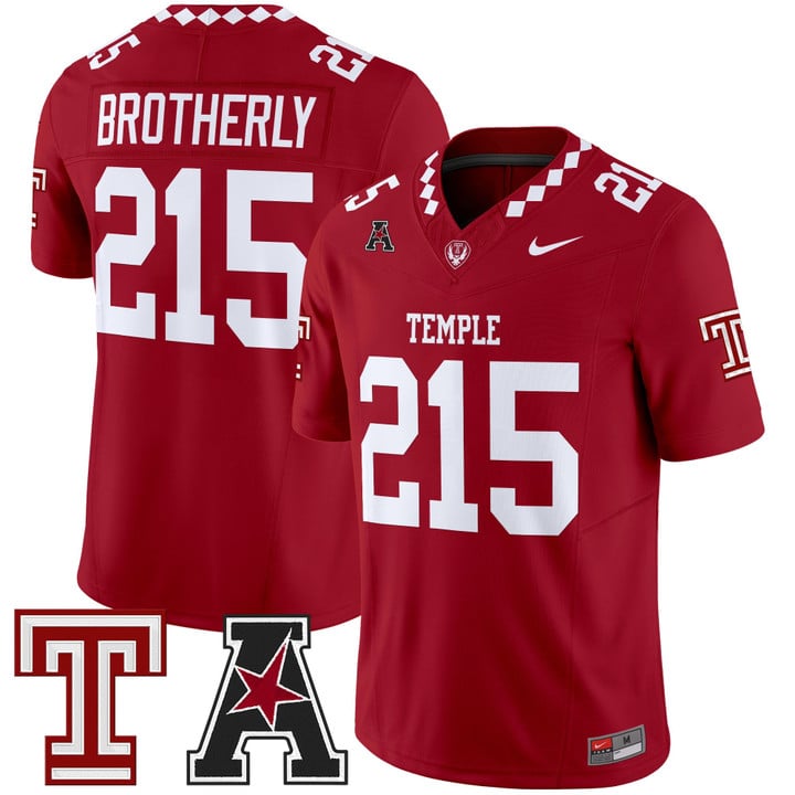 Brotherly Jersey #215 Temple Owls 2025 Vapor Limited Stitched
