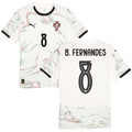 Bruno Fernandes 8 Portugal National Team 2025-26 Away Men Jersey – White