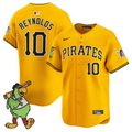 Bryan Reynolds Jersey #10 Pittsburgh Pirates Pirate Parrot Patch Premier Limited Stitched