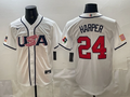 Bryce Harper Jersey #24 USA Baseball 2026 World Baseball Classic Stitched White