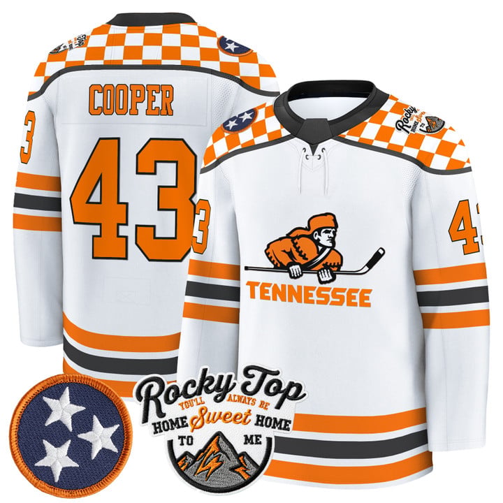 Bryce Cooper Jersey #43 Tennessee Volunteers 2025-26 Premium Stitched