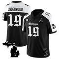 Bryce Underwood Jersey #19 Michigan Wolverines Gothic Vapor Stitched