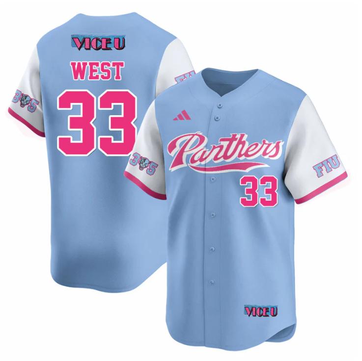 Brylan West Jersey #33 FIU Baseball 2025 Vice U Stitched