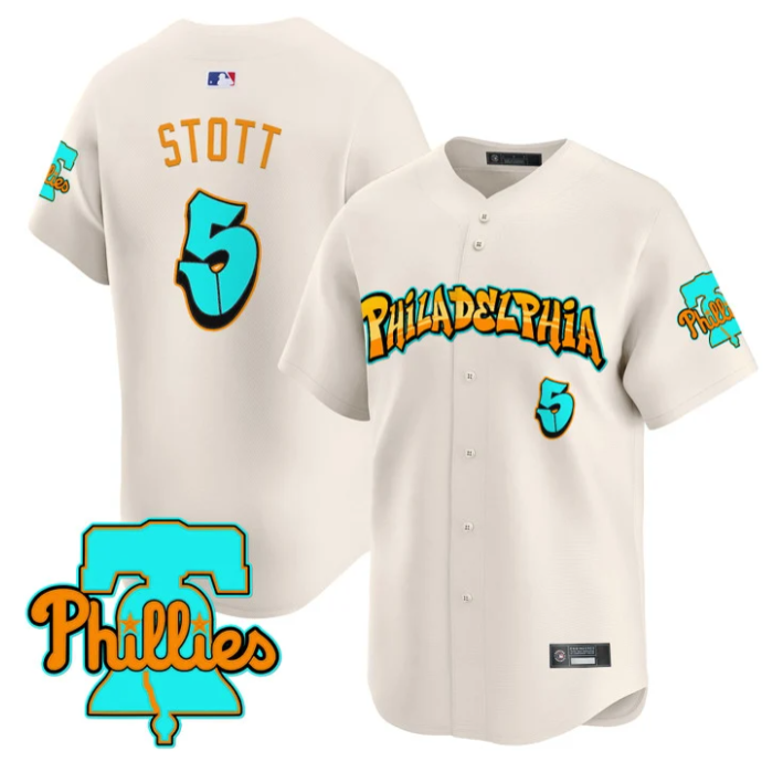 Bryson Stott Jersey #5 Philadelphia Phillies Graffiti Broad Street Edition